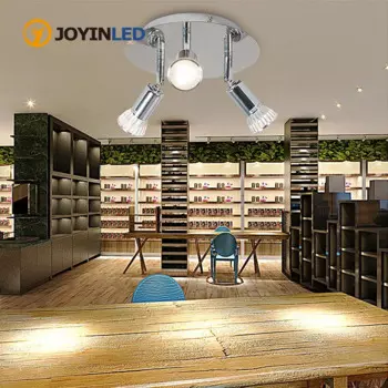 Потолочный Точечный светильник Gu10, точечный светильник, светодиодный потолочный светильник, устанавливаемый светильник, регулируемый точечный светсветильник льник с 3 головками, 9 Вт