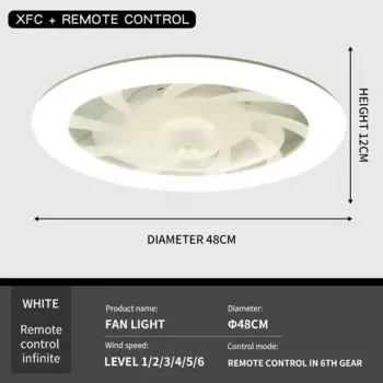 Потолочный вентилятор Ludengchaoshi с подсветкой RGB