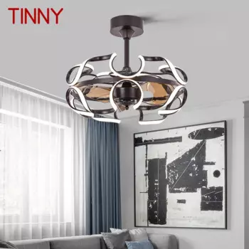 Потолочный вентилятор TINNY со встроенной функцией управления, современное декоративное освещение для дома, столовой, спальни, ресторана