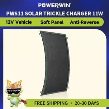 POWERWIN PWS20 12 В солнечное зарядное устройство для аккумуляторов, портативное водонепроницаемое устройство для подзарядки солнечных панелей с защитой от обратного тока