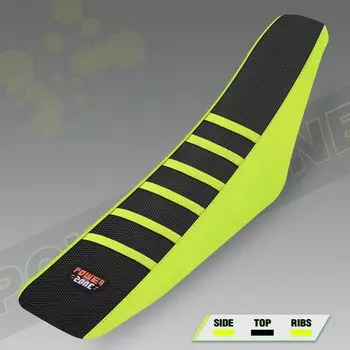 Powerzone флуоресцентный желтый чехол на сиденье, мягкий водонепроницаемый нескользящий ребристый чехол на сиденье мотоцикла для SXF EXC KXF CRF YZF WR TC TE