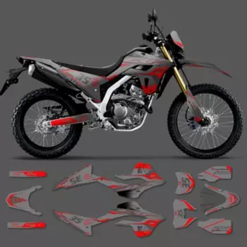 PowerZone пользовательские графические фоны для команды, номер, имя, наклейки, комплект наклеек для HONDA CRF300L, наклейки на заказ