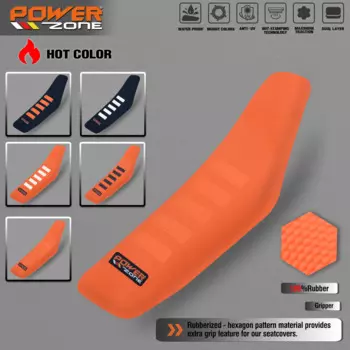 Чехол на сиденье Powerzone с ребристым захватом в водонепроницаемом комплекте, защита от скольжения, подходит для SXF EXC KXF CRF YZF WR TC TE