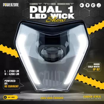 POWERZONE супер яркая мотоциклетная фара для KTM EXC SXF XCW MX 2024-2026, фара, фара, супермото, велосипед для грязи, эндуро