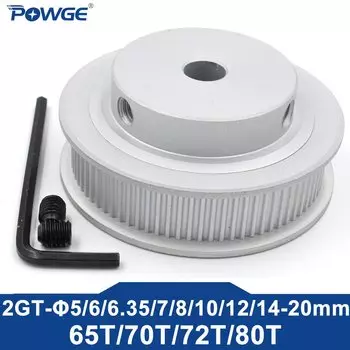 POWGE 80T 2GT Шкив ГРМ из алюминиевого сплава