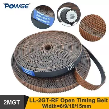 POWGE GT2 LL-2GT RF Открытый синхронный ремень резиновый черный