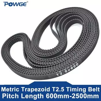 POWGE Резиновый синхронный ремень ГРМ T2.5 3-20 мм