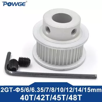 POWGE Шкив ГРМ 40/42/45/48 зубов 2MGT 2GT