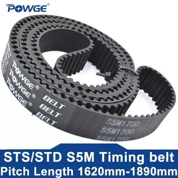 POWGE STD S5M Ремень ГРМ Lp = 1620 1650 1680 1685 1690 1695 1700 1715 1750 1765 1770 1800 1830 1875 1880 1890 Ширина 10-30 Резина