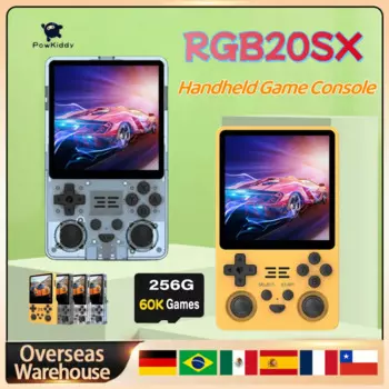 POWKIDDY RGB20SX Ретро портативная игровая консоль видеоплеер Wi-Fi 4,0-дюймовый IPS-экран 512G PSP игры детские подарки