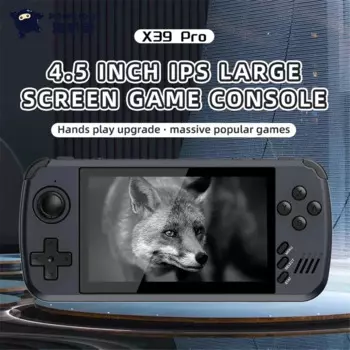 POWKIDDY X39 PRO 4,5-дюймовый IPS-экран Портативная игровая консоль 32G/64G Встроенная 3000 игр 10 симуляторов PS1 Ретро игровая консоль