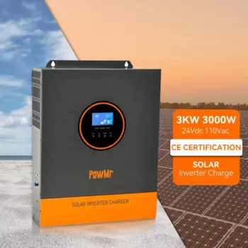 PowMr 3 кВт 24 В Гибридный солнечный инвертор с чистой синусоидой 110 В широкое напряжение 500 в универсальный солнечный инвертор