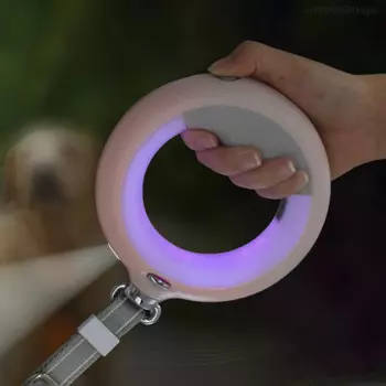 Поводок для собак, 2 м, с фонариком