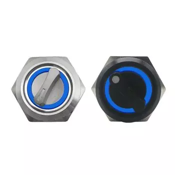 Поворотный переключатель EARUELETRIC 19/22 мм 2/3 позиции с LED