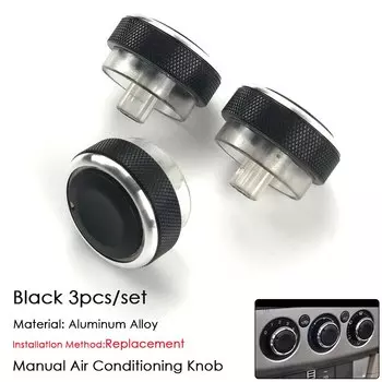Поворотный переключатель кондиционера для автомобиля, ручка переменного тока для FORD FOCUS 2, Focus 3 2005-2017, Mondeo C-MAX, 3 шт. в комплекте