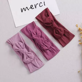 Повязка На Голову Нейлоновая с бантом, 35 шт.