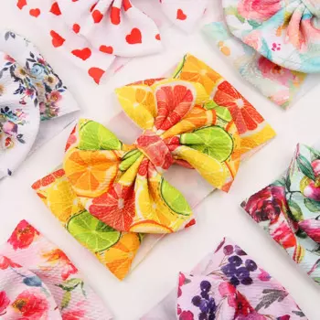 Повязка на голову вафельная с принтом, 24 шт./партия