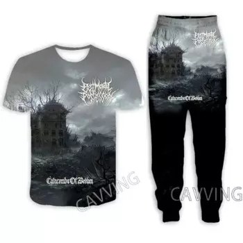 Повседневная футболка с 3D принтом и брюки для бега