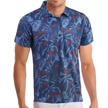 Повседневная модная мужская рубашка-поло с принтом, подходящая цветная свободная футболка с коротким рукавом