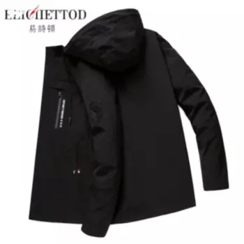 Повседневная мужская куртка с капюшоном на весну и осень