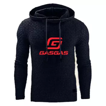 Повседневная мужская толстовка в клетку Y2k, модная свободная толстовка с капюшоном и принтом GasGas для мотоциклов, хлопковая Удобная Толстовка большого размера