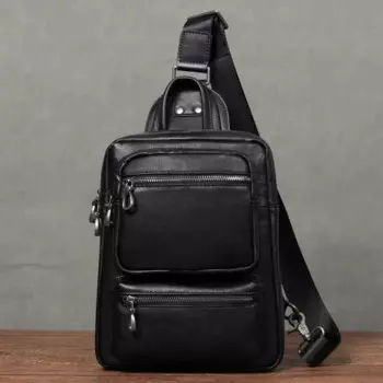 Повседневная нагрудная сумка, мужские сумки через плечо из натуральной кожи, модная сумка через плечо для мальчиков, кожаная многофункциональная мужская сумка высокого качества