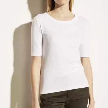 Повседневная облегающая однотонная универсальная женская футболка с коротким рукавом из хлопка