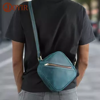 Повседневная сумка через плечо JOYIR из натуральной кожи для мужчин, трендовая дорожная сумка-слинг на ремне, ранец