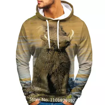 Повседневная Толстовка Унисекс с 3D принтом в виде животных