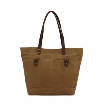 Повседневная Женская Холщовая Сумка-тоут из масляного воска, коллекционная сумка-шоппер на одно плечо