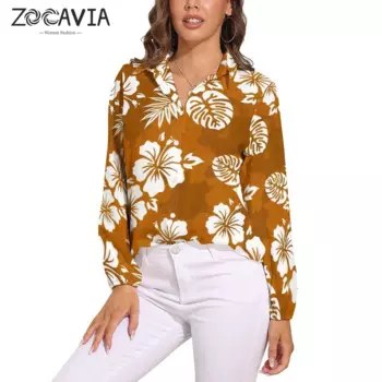 Повседневная Женская рубашка с длинным рукавом, в клетку