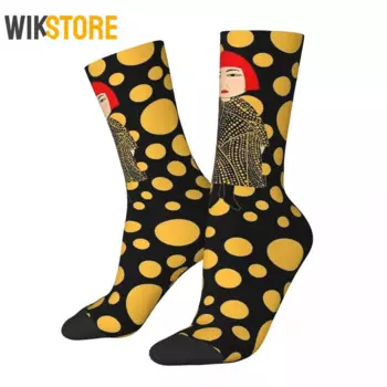 Повседневные футбольные носки Yayoi Kusama, короткие носки унисекс, поглощающие пот