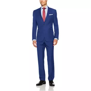 Повседневные мужские костюмы Синие Свадебные костюмы из 2 предметов приталенные деловые индивидуальные многоцветные смокинг Мужские костюмы (пиджак + брюки)