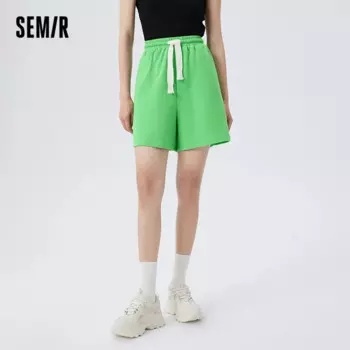 Повседневные Шорты Semir, женские вязаные мягкие и удобные кожаные свободные брюки