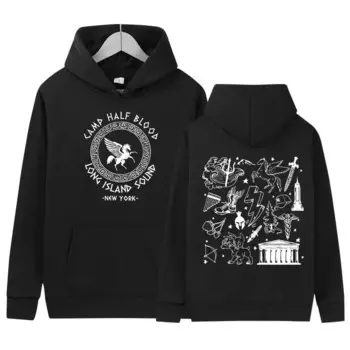 Повседневный пуловер лагеря с полуобхватом крови, длинный остров, свитшот, мужская и женская модная одежда, толстовки большого размера