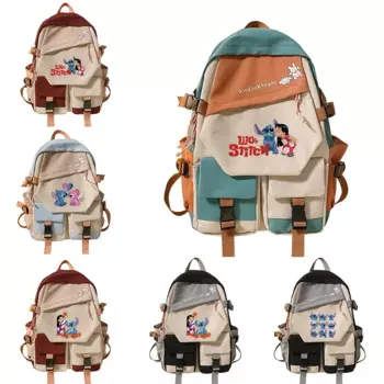 Повседневный рюкзак для мальчиков и девочек, школьный ранец с принтом стежков для учеников и студентов, ранец для подростков, уличная дорожная школьная сумка