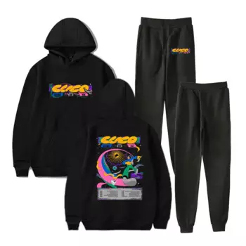 Повседневный Спортивный костюм CUCO Hitchhiker Tour Merch, комплект для мужчин и женщин, свитшот с капюшоном и спортивные штаны, комплект из 2 предметов, костюмы для бега