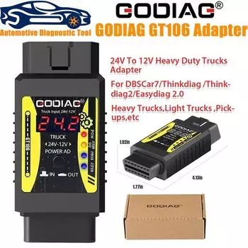 Повышенной эксплуатационной мощности GODIAG GT106 от 24 В до 12 В для X431 easydiag/ Golo/адаптер для грузовиков/IDIAG/ ThinkCar/ ICarScan/ Diagun/ DBScar II