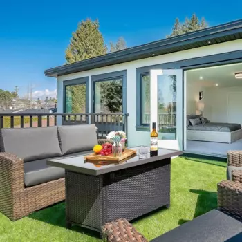 Пожарные ямы на пропане, стол для уличной костра с автоматическим зажиганием 50 000 БТЕ со стеклянной ветрозащитой, 41-дюймовые уличные пожарные столы