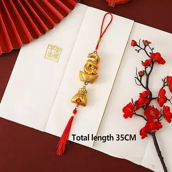 Позолоченная пластиковая подвеска Змея 2025 года BIGHSM