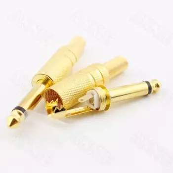 Позолоченные 2-контактные штекеры 6,5/6,3/6,35 а 50 шт./лот/микрофонные штекеры/гитарные разъемы
