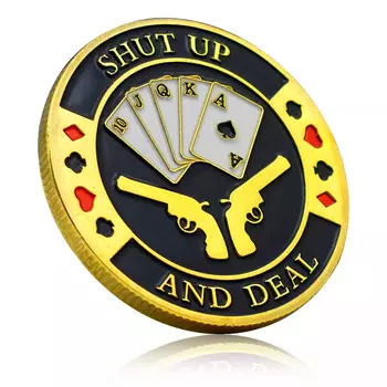 Позолоченные памятные монеты для покера