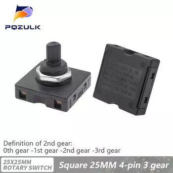 PQZULK 3-позиционный поворотный вентиляторный переключатель