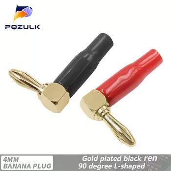PQZULK 4 мм L-образный штекер типа «банан» красный/черный