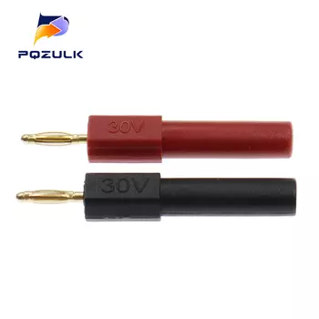 PQZULK Мини вилки "банан" 2 мм на 4 мм 2 шт.