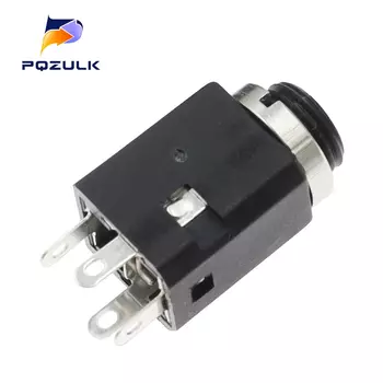 5 шт. 3,5 мм 3/4/5-контактный вертикальный разъем гнездовой разъем с винтом 3,5 аудиоразъем для наушников PJ-341 отверстие для наушников