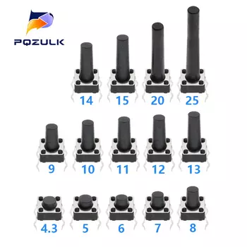 PQZULK тактовый переключатель 6x6 мм 12В