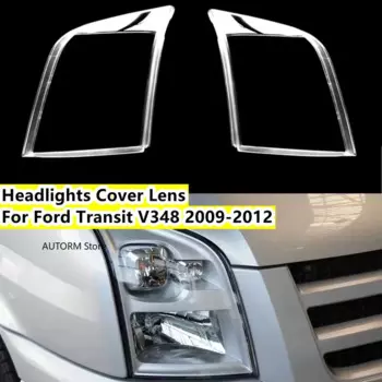 Правая/левая автомобильная фара, стеклянная крышка, крышка абажура для Ford Transit V348 2009 2010 2011 2012, крышка фары