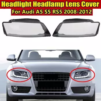 Правая/левая Автомобильная фара, стеклянная крышка для объектива, абажур, крышка для Audi A5 S5 RS5 2008 2009 2010 2011 2012, крышка для фары