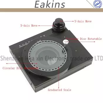 Прецизионный вращающийся на 360 градусов микроскоп по оси X, вращающийся на градусов рабочий стол, рабочая Подставка для видео, стереомикроскопа